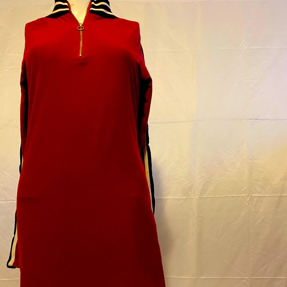 Burgundy long sleeve dress